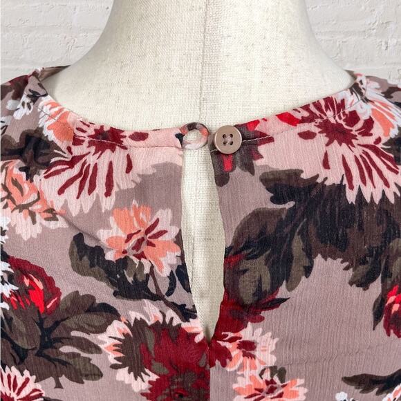 Crazy 8 Vintage Floral Blouse Girls L / Women XS Cottagecore Ruffle Fall Top - Picture 5 of 9